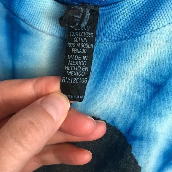 sale ED Sheeran Divide Album Logo Blue Tie Dyed T-Shirt Unisex Medium Concert - Picture 8 of 8